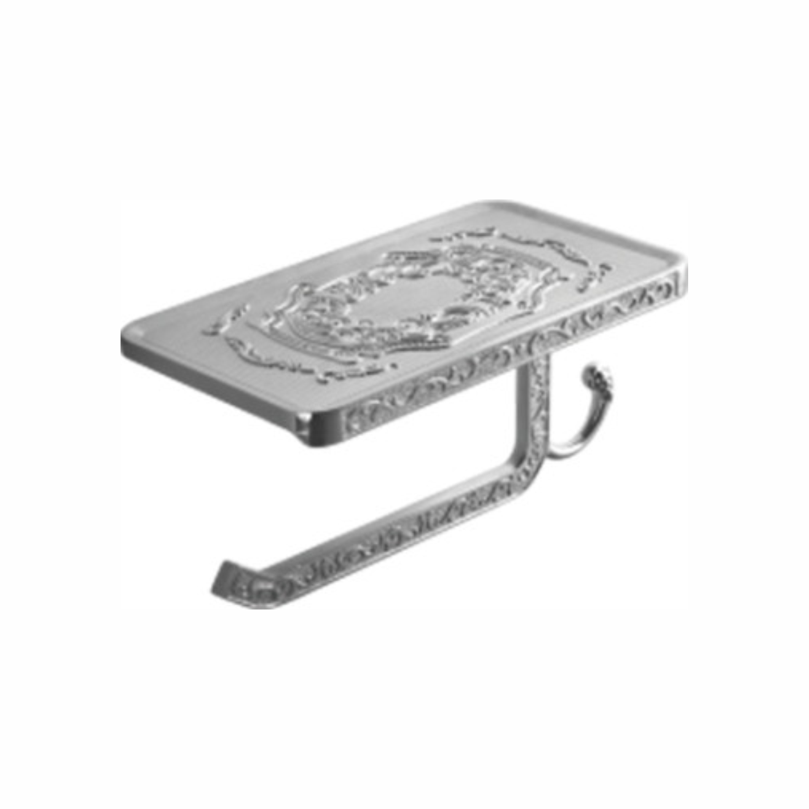 Paper Holder & Towel Ring Wall Mounting with Mobile Holder